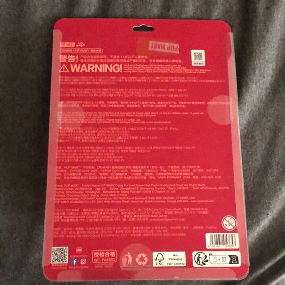 Pop Mart Crying for love cry baby bag charm NWT - Picture 3 of 3